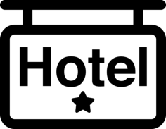 One Star Hotel Signal Svg Line Art, Free Vectors File